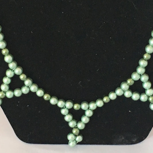 Sage & Dark Green Pearl Necklace