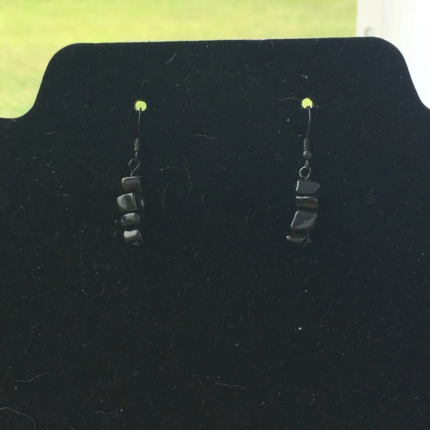 Black Onyx Chip Earrings