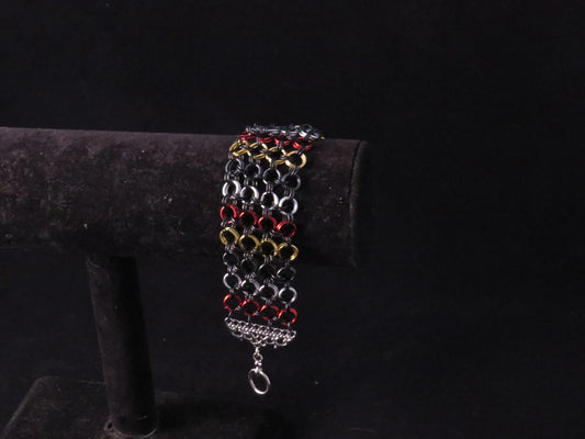 Chain Maille Bracelet - Black, Gold, Red, Silver