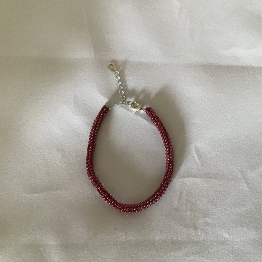 Royal Plum Tubular Peyote Bracelet