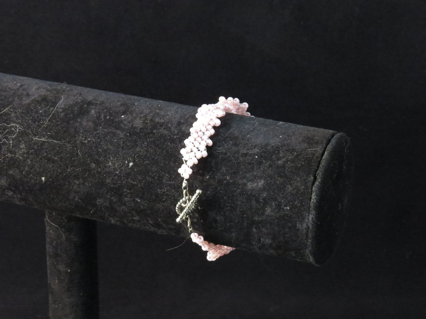 Ceylon Pink Simple Strap Peyote Bracelet