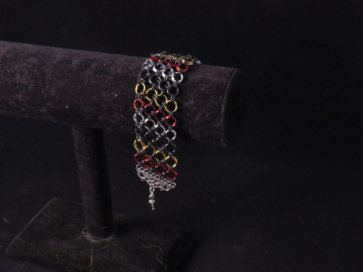 Chain Maille Bracelet - Black, Gold, Red, Silver