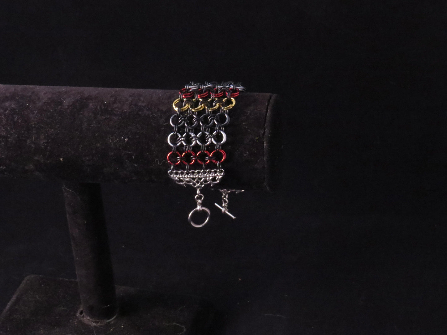 Chain Maille Bracelet - Black, Gold, Red, Silver