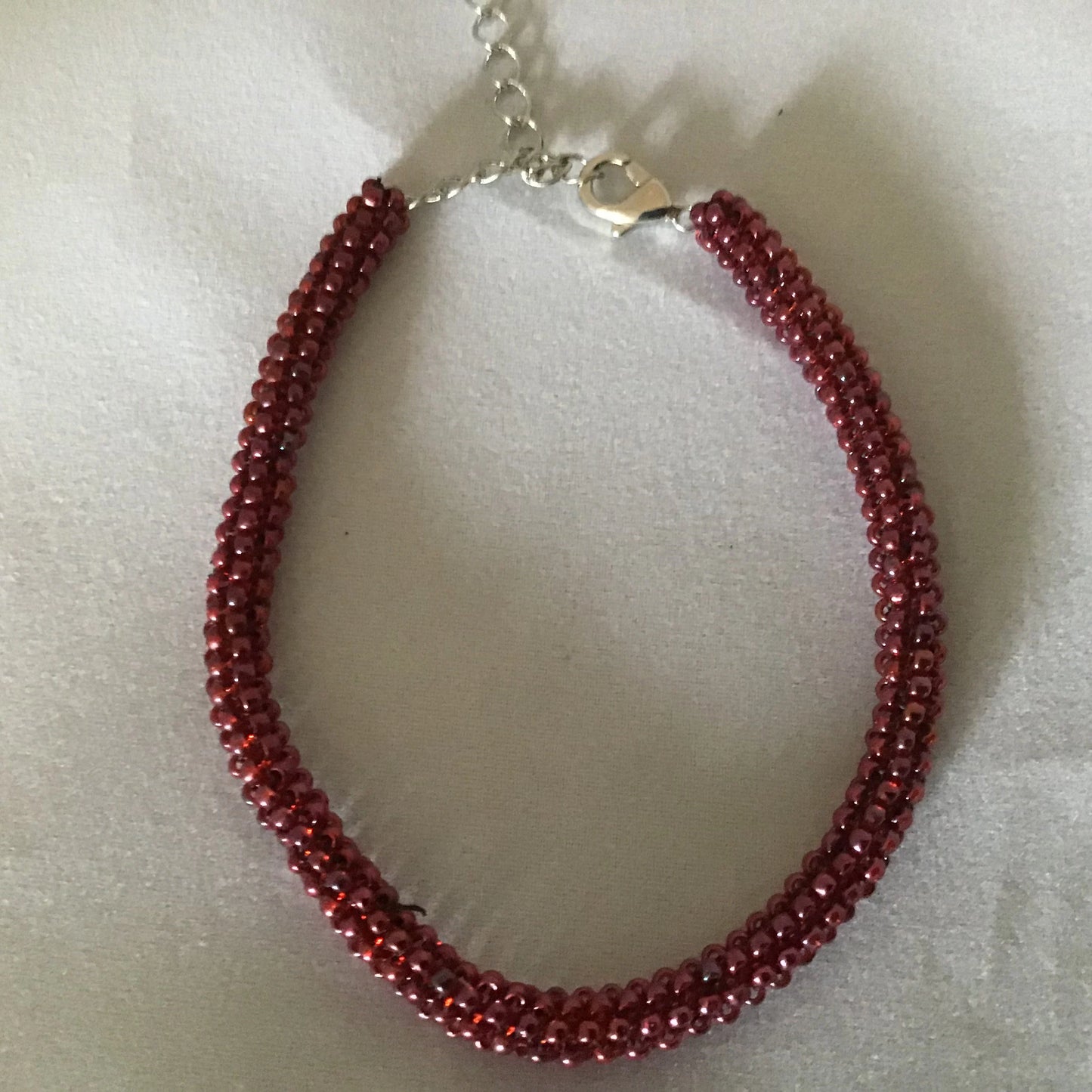 Royal Plum Tubular Peyote Bracelet