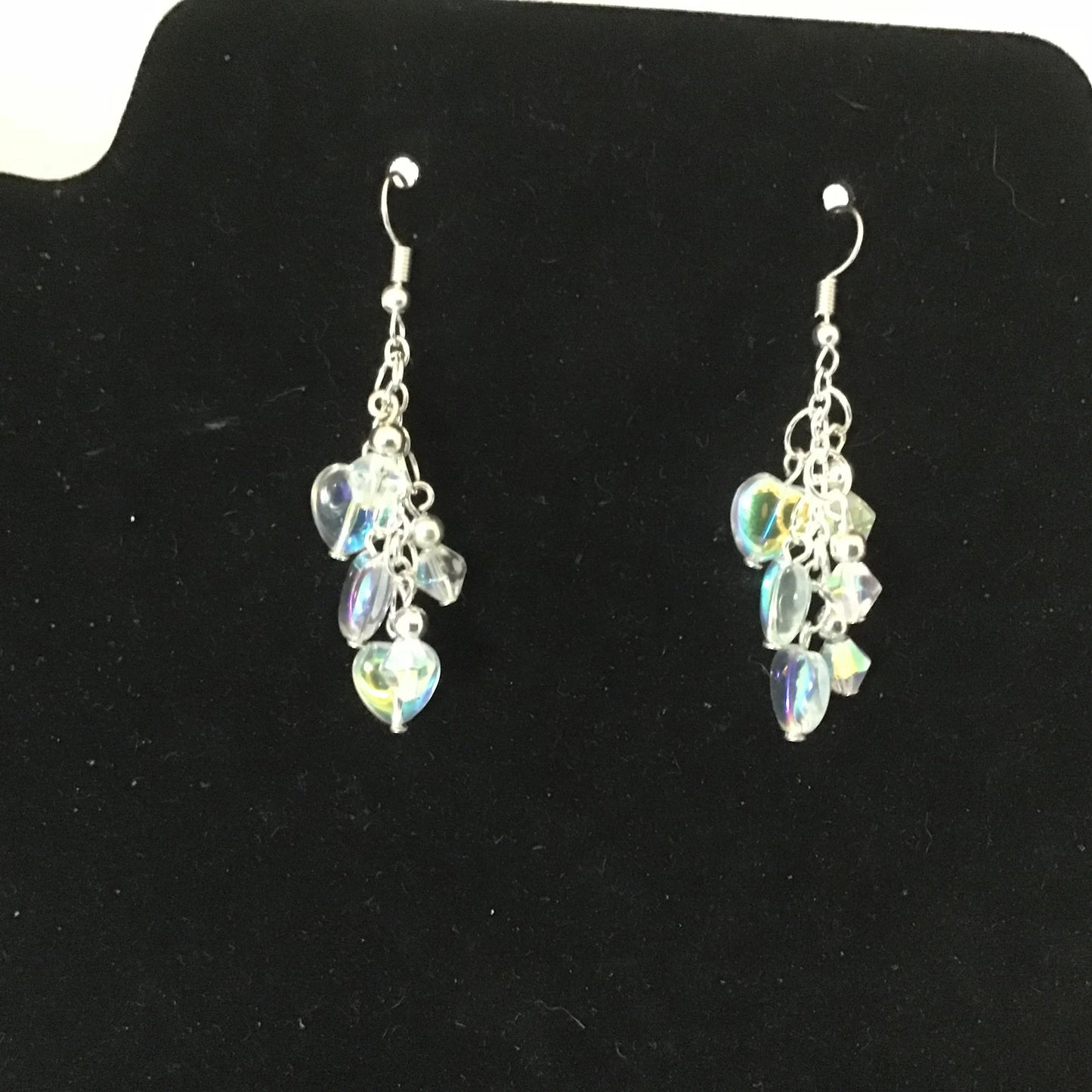 Rainbow Heart Dangling Earrings