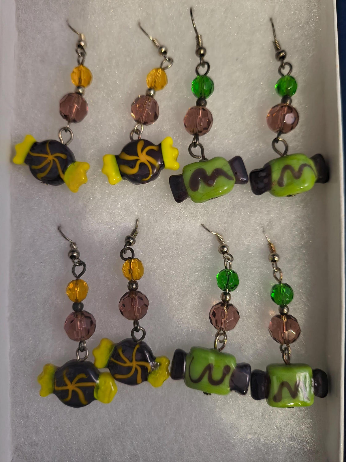 Handmade Halloween Candy Earrings