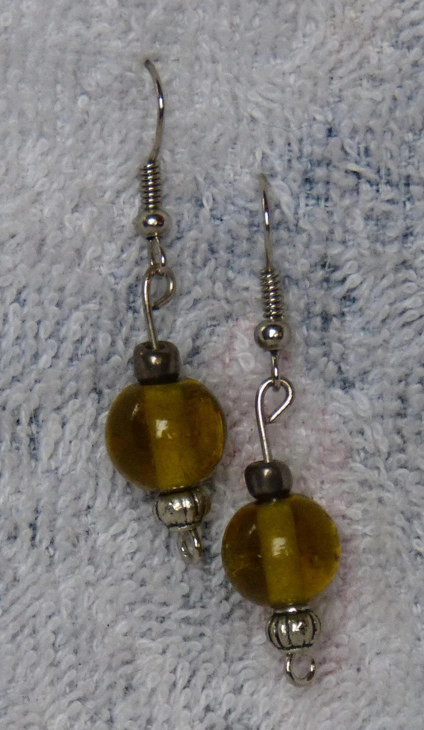 Round Amber Earrings